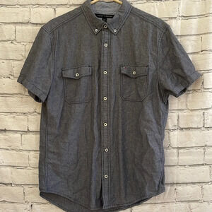Men’s Tommy Hilfiger blue denim colored dress shirt L